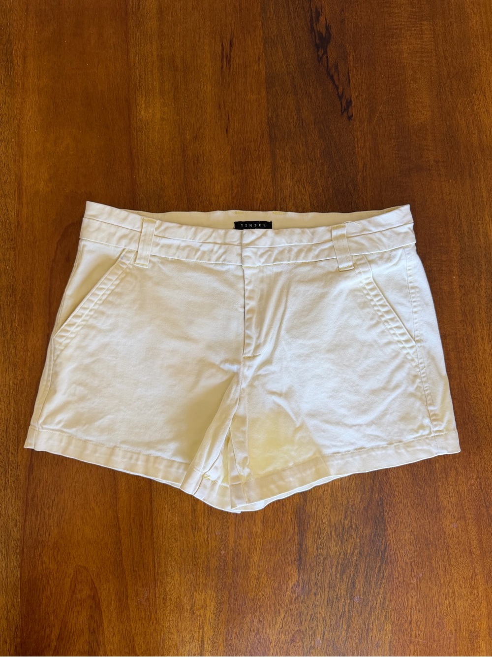 TINSEL brand Butter Yellow Women's Cotton Blend Shorts